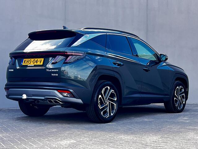 Hyundai TUCSON 1.6 T-GDI HEV Premium / Fabrieksgarantie tot 09-2029 / Dealer onderhouden / 1.360 kg Afn. trekhaak / Leder / Elektrische stoelen en klep / Stuur-, stoel- en achterbankverwarming / Stoelventilatie / Camera 360° /