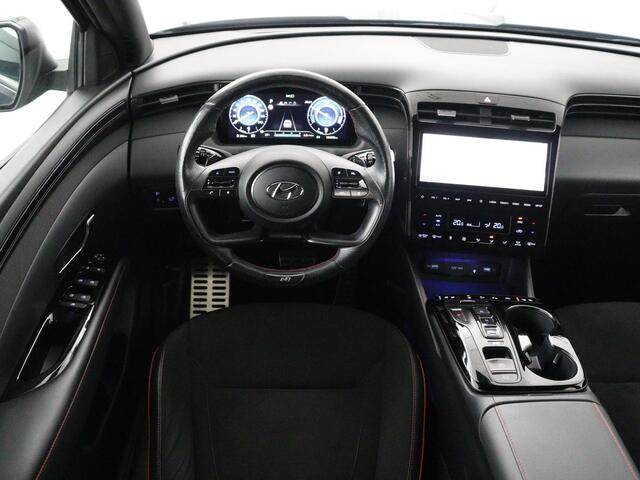 Hyundai TUCSON 1.6 T-GDI HEV N Line | Leder/alcantara | Stoelkoeling | Stuur/stoel verwarming | Adaptive cruise | 360 camera | Carplay | Krell sound | Full LED |