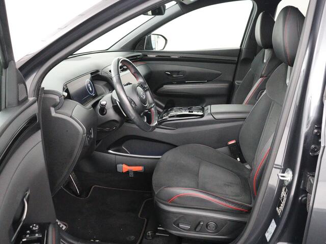 Hyundai TUCSON 1.6 T-GDI HEV N Line | Leder/alcantara | Stoelkoeling | Stuur/stoel verwarming | Adaptive cruise | 360 camera | Carplay | Krell sound | Full LED |