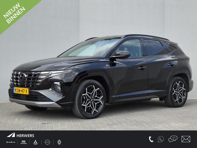 Hyundai TUCSON 1.6 T-GDI PHEV N Line Edition 4WD / SOH 100% / Dealer onderhouden / Fabrieksgarantie tot 06-2027 / Stuur- & Stoelverwarming / Trekgewicht 1350 kg / Elektrische achterklep / Achteruitrijcamera / Apple Carplay Android Auto / Adaptief cruise control /