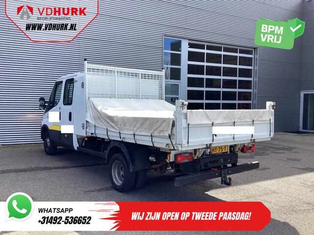 Iveco DAILY 35C14D 2.3 140 pk Aut. ZF DC Dubbel Cabine 6Pers./ Kipper/ Pick Up/ Open Laadbak/ 3.5t Trekverm./ Dubbel Lucht/ Gev.Stoel/ Climate/ Zwaailamp/ Cruise