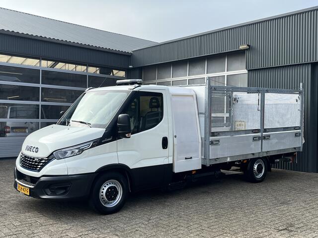 Iveco DAILY 35S14N Automaat met Laadklep Luchtvering Airco Cruise controle 3-Persoons Hogeschotten Gereedschapskist Open laadbak Pick-up P-up Bakwagen 1e eigenaar Euro 6