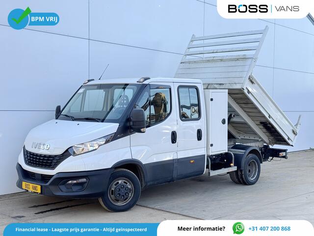 Iveco DAILY 35C14 2.3 Kipper Dubbele Cabine Dubbellucht 6 Stoelen Airco Cruise Control 3,5t Trekhaak Lucht geveerde stoel
