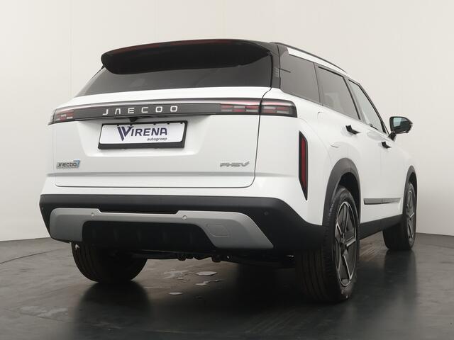 Jaecoo 7 1.5 PHEV Exclusive 1500 KG Trekgewicht - Elektrisch verstelbare geheugen stoel(en) - Head-up display - Draadloos Apple Carplay/Android Auto - Panorama dak - Elektrische achterklep - Achteruitrij camera - Parkee Fabrieksgarantie t/m 10-12-2032
