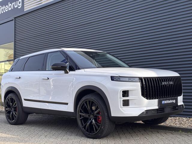 Jaecoo 7 1.5 GDI SHS-P Exclusive Black Pack en 21 Inch velgen met 1500 KG trekgewicht, 1200 KM RANGE Navigatie, Elektrische achterklep, Luxe lederen bekleding en 7 jaar garantie