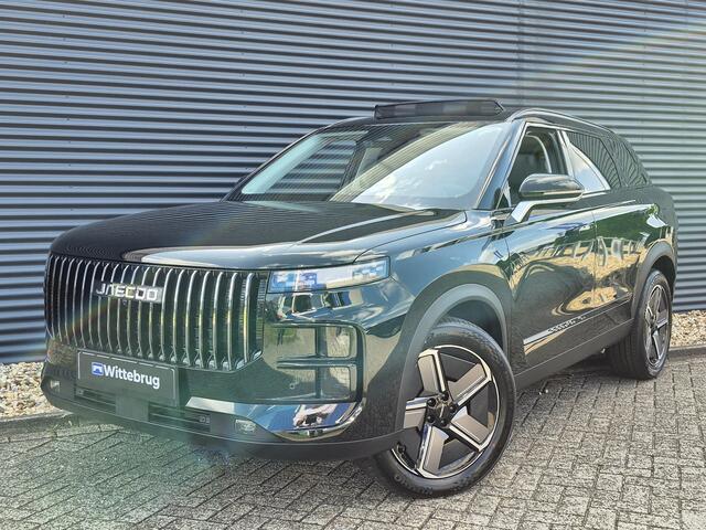 Jaecoo 7 1.5 GDI SHS-P Exclusive met 1500 KG trekgewicht, 1200 KM RANGE Navigatie, Elektrische achterklep, Luxe lederen bekleding en 7 jaar garantie Nu met 4000 euro Inruil/WK-voordeel