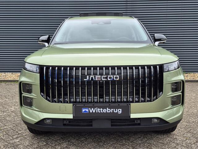 Jaecoo 7 SHS 1.5 PHEV Exclusive met 1500 KG trekgewicht, 1200 KM RANGE Navigatie, Elektrische achterklep, Luxe lederen bekleding en 7 jaar garantie Nu met 4000 euro Inruil/WK-voordeel
