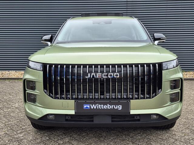 Jaecoo 7 SHS 1.5 PHEV Exclusive met 1500 KG trekgewicht, 1200 KM RANGE Navigatie, Elektrische achterklep, Luxe lederen bekleding en 7 jaar garantie Nu met 4000 euro Inruil/WK-voordeel