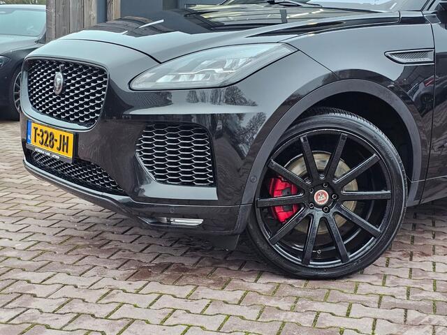 Jaguar E-Pace 2.0 P300 AWD R-Dynamic HSE | Black Pack | Meridan | Elek. stoelen + mermory | Leder | 360 camera | Sfeerverlichting | LMV 20" High gloss black |