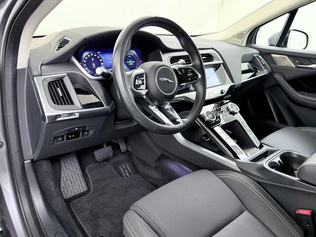 Jaguar i-Pace EV400 AWD Business Edition S 90kWh Leder 360°Camera Meridian®-Audio Stoel+Stuurverwarming Navi Ecc Apple Carplay Android Auto Cruise Control Voorruitverwarming DAB+ Led Verkeersbord detectie Rijstrooksensor Wifi SOH 89% Origineel Nederlandse Auto Nieuwpri