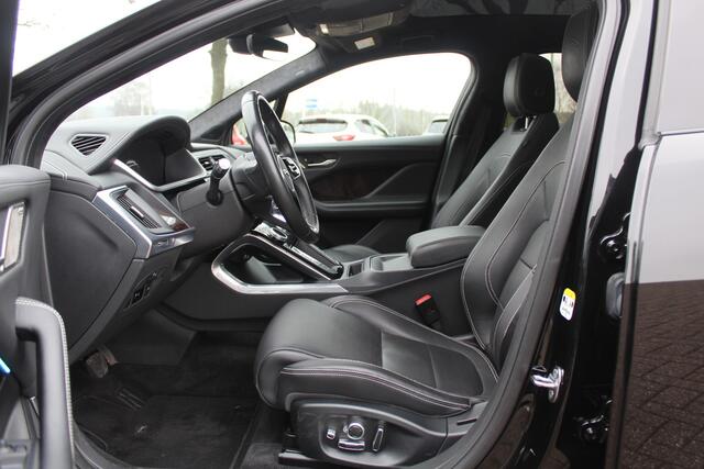Jaguar i-Pace EV400 First Edition 90 kWh / Full option! / Trekhaak / Panoramadak / 360Camera / Head-up / 20'' / Luchtvering / Leder / Meridian / Stoel+Stuurverwarming / 4zone Airco / DAB / Dodehoek / ACC