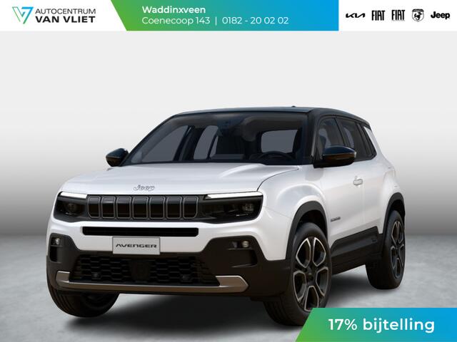 Jeep Avenger Summit 54 kWh | 17% Bijtelling | Schuif/Kanteldak | Leder&Winter Pack | Warmtepomp | Info&Convenience Pack