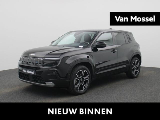 Jeep Avenger 54kWh 1st Edition | Elektr. bed. achterklep | Climate Control / ECC | Licht metalen velgen 18 inch | Cruise control Adaptive | Navigatie | Half lederen bekleding | Stoelverwarming | LED koplampen | Park Distance Control voor en achter | Achteruitrijcamera