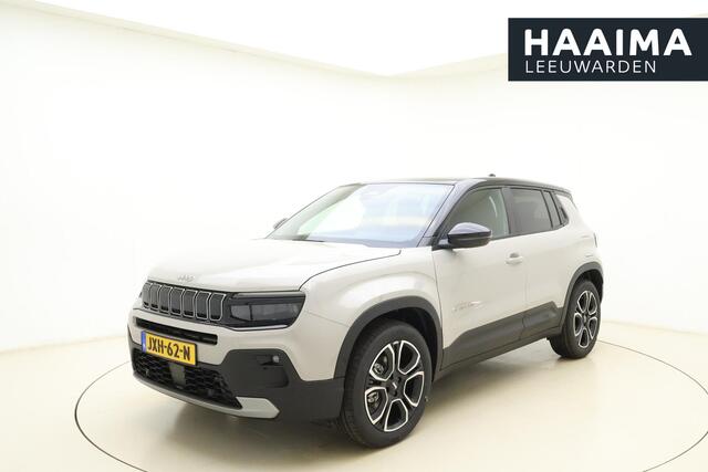 Jeep Avenger Summit 54 kWh | Panoramadak | Elektrische kofferklep | Camera | LED projector koplampen | 18'' lichtmetalen velgen | Warmtepomp | Voorruitverwarming | Two-tone lak