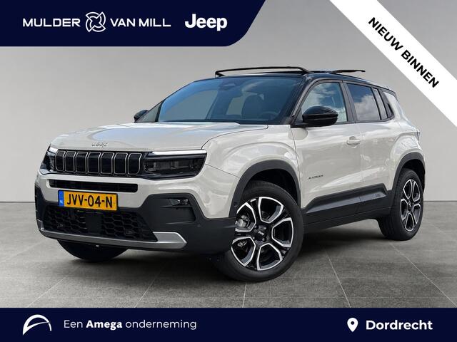 Jeep Avenger Summit 54 kWh | 8 JAAR GARANTIE! | SCHUIF/KANTELDAK | WARMTEPOMP | STOELVERW. | CARPLAY/ANDROIDAUTO | CAMERA | NAVIGATIE