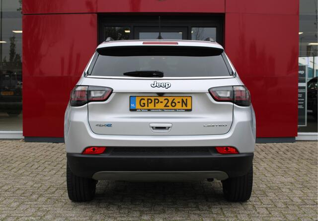 Jeep COMPASS 4xe 190 Plug-in Hybrid Electric Limited | Panoramadak | LED | Stoel/stuur verwarming Trekhaak | Rijdende auto niet altijd aanwezig