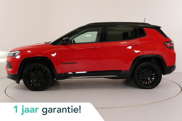 Jeep COMPASS 4xe 240 pk PHEV | Leer | 19" | Stl. verw. | Camera 360° | Memory | Adaptive | Dodehoek | Inparkeer |