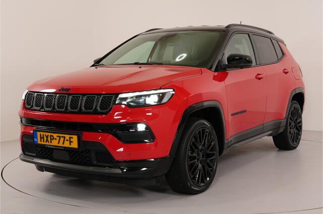 Jeep COMPASS 4xe 240 pk PHEV | Leer | 19" | Stl. verw. | Camera 360° | Memory | Adaptive | Dodehoek | Inparkeer |