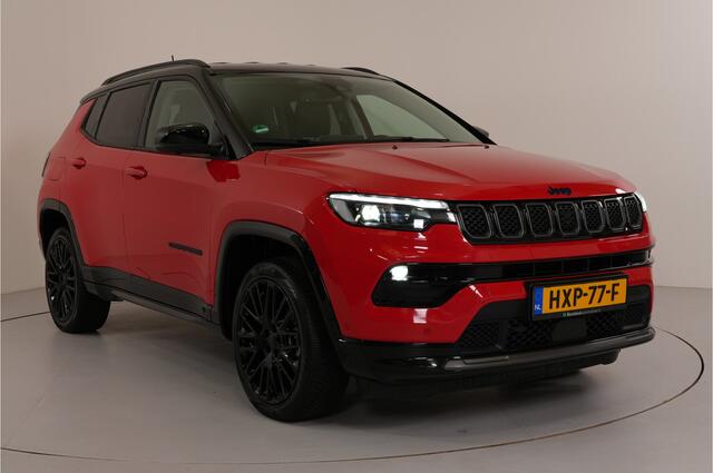 Jeep COMPASS 4xe 240 pk PHEV | Leer | 19" | Stl. verw. | Camera 360° | Memory | Adaptive | Dodehoek | Inparkeer |