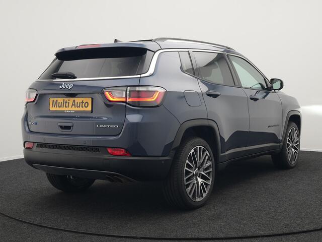 Jeep COMPASS 4xe 240 Plug-in Hybrid Electric S 240pk Dealer O.H PHEV | Panodak | Adaptive Cruise | 360 Camera | Lederen Sportstoelen Memory & Verwarmd | Apple Carplay | Navigatie | Blis | Virtual | DAB |