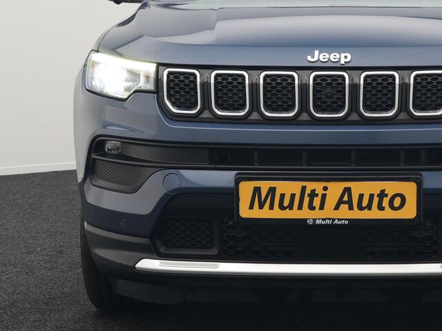 Jeep COMPASS 4xe 240 Plug-in Hybrid Electric S 240pk Dealer O.H PHEV | Panodak | Adaptive Cruise | 360 Camera | Lederen Sportstoelen Memory & Verwarmd | Apple Carplay | Navigatie | Blis | Virtual | DAB |