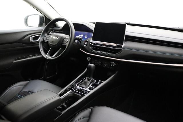 Jeep COMPASS 4xe 240 Plug-in Hybrid Electric S Automaat | Navigatie | Lederen bekleding | Camera | Keyless | Zwart dak | Dakrails | Lichtmetalen velgen black | Climate control