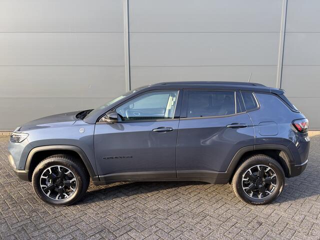 Jeep COMPASS 4xe 240 Plug-in Trailhawk (Elektrisch Schuifdak - Elektrische klep - 360gr camera - Leder incl verwarming/koeling/geheugen - LED - Keyless - PDC V+A)