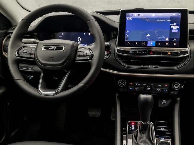 Jeep COMPASS 4xe 240 Plug-in Hybrid Electric Trailhawk 240Pk automaat (VIRTUAL COCKPIT, APPLE CARPLAY, GROOT NAVI, CAMERA, LEDER, SPORTSTOELEN, TREKHAAK, ADAPTIVE CRUISE, KEYLESS, NIEUWSTAAT)