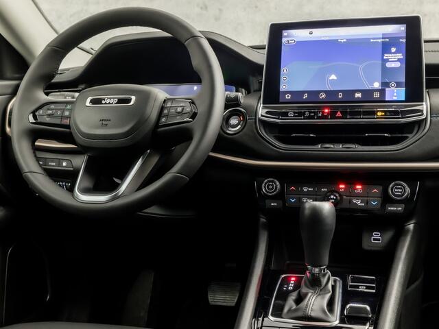 Jeep COMPASS 4xe 240 Plug-in Hybrid Electric Trailhawk 240Pk Automaat (VIRTUAL COCKPIT, APPLE CARPLAY, GROOT NAVI, LEDER, CAMERA, SPORTSTOELEN, KEYLESS, GETINT GLAS, ADAPTIVE CRUISE, NIEUWSTAAT)