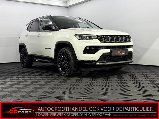 Jeep COMPASS 4xe 240 Plug-in Hybrid Electric S Leder, Camera, Navi, Elektrische achterklep, Keyless start, 4WD, Cruise control, Sportief velgen