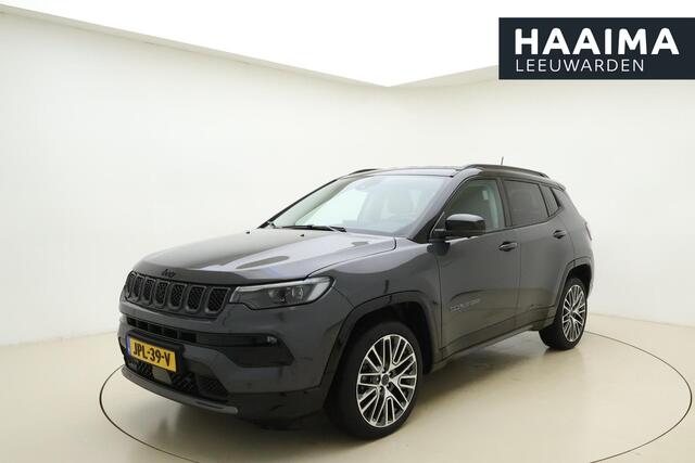 Jeep COMPASS 1.5T 130pk Automaat e-Hybrid S | Navigatie | Lederen bekleding | Adapt. Cruise control | Climate control | Stoel- & stuurverwarming | Lichtmetalen velgen | Dakrails
