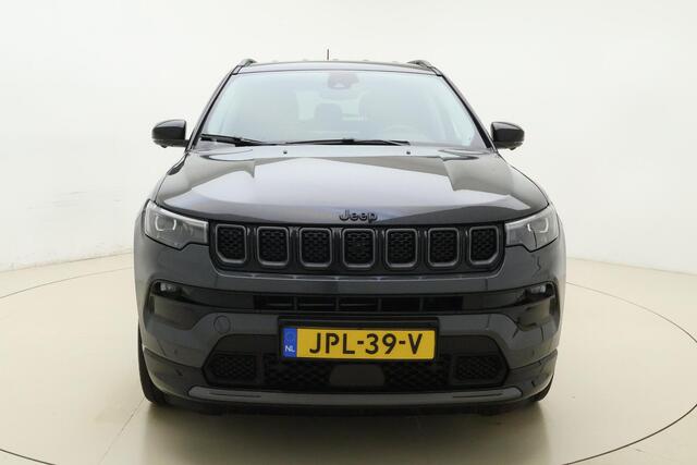 Jeep COMPASS 1.5T 130pk Automaat e-Hybrid S | Navigatie | Lederen bekleding | Adapt. Cruise control | Climate control | Stoel- & stuurverwarming | Lichtmetalen velgen | Dakrails