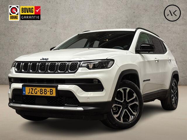 Jeep COMPASS 4xe 190 Plug-in Hybrid Electric Night Eagle 190Pk Automaat (VIRTUAL COCKPIT, APPLE CARPLAY, GROOT NAVI, 360 CAMERA, LEDER, SPORTSTOELEN, GETINT GLAS, KEYLESS, NIEUWSTAAT)