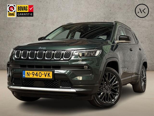 Jeep COMPASS 4xe 190 Plug-in Hybrid Electric Limited Sport 190Pk Automaat (VIRTUAL COCKPIT, APPLE CARPLAY, GROOT NAVI, STUUR/STOELVERWARMING, CAMERA, KEYLESS, GETINT GLAS, TREKHAAK, ADAPTIVE CRUISE, NIEUWSTAAT)