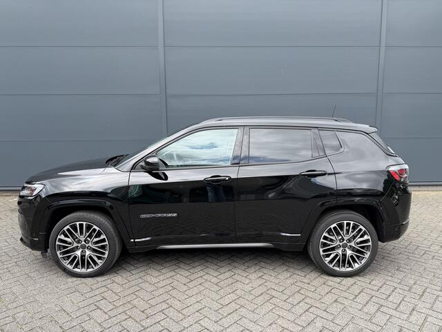 Jeep COMPASS 1.5T e-Hybrid Summit (Leder incl verwarming/koeling/geheugen - Elektrische Klep - Adaptieve Cruise Controle - LED - Keyless Entry - 360gr Camera - Navigatie - Apple Carplay)