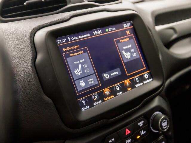 Jeep RENEGADE 1.3T Freedom 151Pk Automaat (PANORAMADAK, APPLE CARPLAY, GROOT NAVI, STUUR/STOELVERWARMING, LEDER, CLIMATE, CAMERA, SPORTSTOELEN, TREKHAAK, GETINT GLAS, ADAPTIVE CRUISE, NIEUWE APK, NIEUWSTAAT)