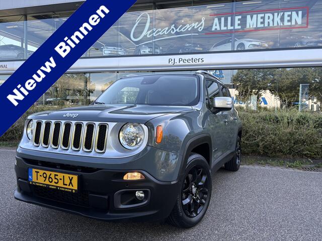 Jeep RENEGADE 1.4 MultiAir Limited Airco - Cruise control - Parkeersensoren - Dakrails - Navigatie - Stuur multifunctioneel - Lederen bekleding - Licht metalen velgen 17 inch - Mistlampen - Start/stop systeem - Elektrische ram