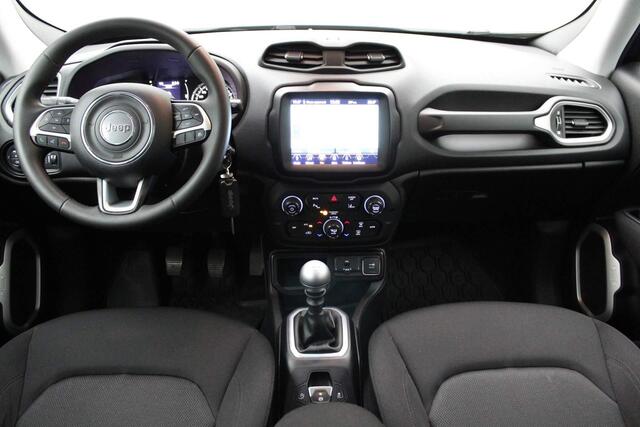 Jeep RENEGADE 1.0T Longitude 2018 | Navigatie | Bluetooth | Cruise control | Trekhaak | Parkeersensoren | Stuurwiel Bediening | Elektrische ramen + spiegels | Lichtmetaal | Boekjes Compleet | 2 Sleutels