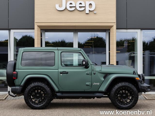 Jeep WRANGLER 2.0T Sahara 4WD Automaat 2 drs LEER / LIER / MATGROENE WRAP