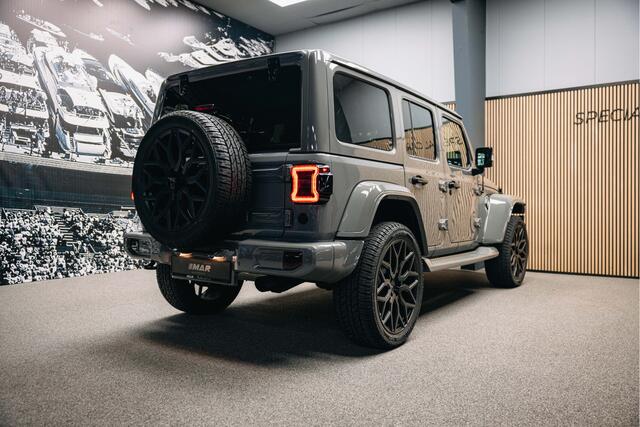 Jeep WRANGLER Unlimited 4xe 380 Sahara | Corse Edition Custom made | Unieke kleur | Hybride |