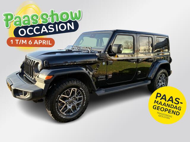 Jeep WRANGLER Unlimited Plug-in Hybrid 4xe 380 80th Anniversary | Front & rear camera | Adaptieve cruise control | Stoel & stuurverwarming | Lederen interieur | Navigatie | Climate control