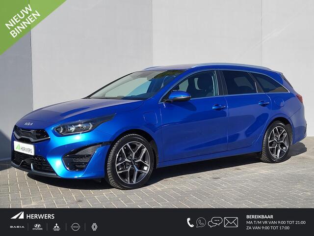 KIA CEE D Ceed Sportswagon 1.6 GDI PHEV ExecutiveLine Automaat / Dealer onderhouden / All season banden / Trekgewicht 1.300 kg / Lederen bekleding / Navigatie / Camera / Achterbank-, voorstoel- en stuurwielverwarming / geventileerde voorstoelen / Apple Carplay / An
