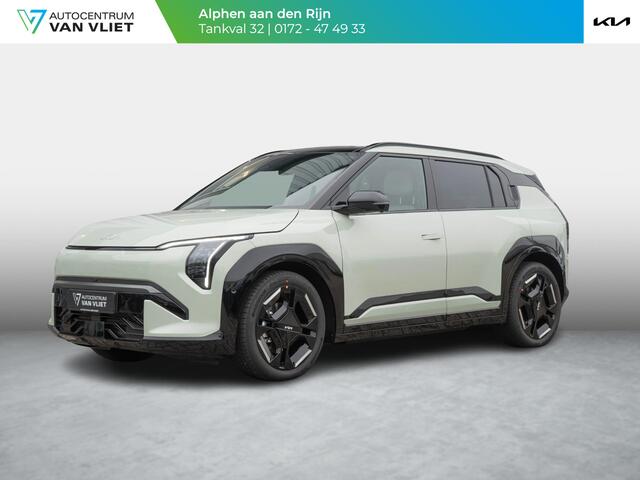 KIA EV3 GT-PlusLine 81.4 kWh Direct beschikbaar l Adventurine Green | 360 camera l l Harman Kardon l Stoel en stuurverwarming l Stoel ventilatie l Schuif kantel dak l