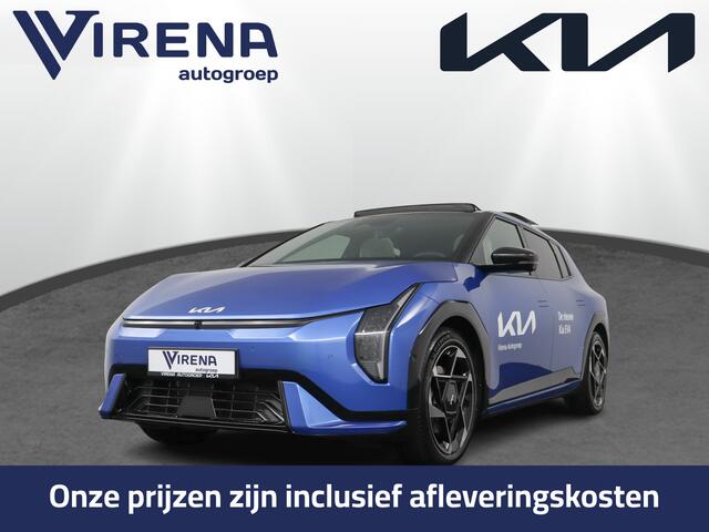 KIA EV4 Hatchback GT-PlusLine 81.4 kWh - DEMO - Head-up Display - 360 Camera - Stoelverwarming/ventilatie - Glazen Schuif-/kanteldak - Elektrisch verstelbare voorstoelen - Dodehoekcamera - Fabrieksgarantie tot 10-2032 - Direct leverbaar!