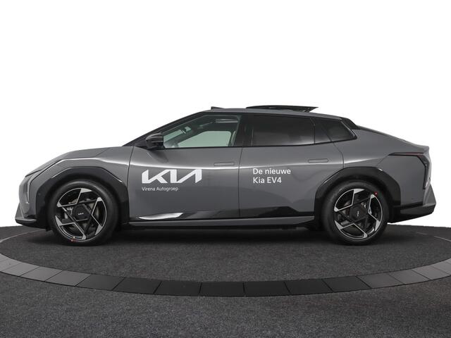 KIA EV4 Fastback GT-PlusLine 81.4 kWh Prijs incl. Inruilpremie - Stoelverwarming/ventilatie - Glazen Schuif-/kanteldak - Elektrisch verstelbare voorstoelen - Dodehoekcamera - Head-up display Fabrieksgarantie tot 2032 - Fabrieksgarantie tot 09-2032