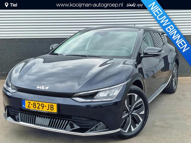 KIA EV6 Plus 77.4 kWh Trekhaak, BTW-auto! 1e eign. NL-auto! SOH 100%, Navigatie, Stoelkoeling, Stoelverwarming, Stuurwiel verwarmd, Dodehoekdetectie, Leder, LED, Elek. bestuurdersstoel