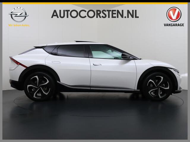 KIA EV6 Plus Advanced 77.4 kWh Leer Schuif-kanteldak Camera Adap.Cruise Warmtepomp V2L Elektr.-Stoel-Massage+Ventilatie+Verwarmd+Memory Apple Carplay Android Auto Navi Ecc Stuur+Stoelverwarming Matrix-LED Meridian-Audio PDC-a+v SOH 100% DAB Elek.Achterklep Lmv 20