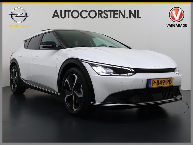 KIA EV6 Plus Advanced 77.4 kWh Leer Schuif-kanteldak Camera Adap.Cruise Warmtepomp V2L Elektr.-Stoel-Massage+Ventilatie+Verwarmd+Memory Apple Carplay Android Auto Navi Ecc Stuur+Stoelverwarming Matrix-LED Meridian-Audio PDC-a+v SOH 100% DAB Elek.Achterklep Lmv 20