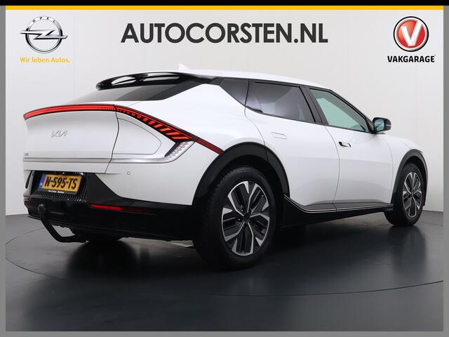 KIA EV6 Plus Long Range 77.4kWh Trekhaak Warmtepomp Leder+Ventilatie+Verwarming Camera Adap.Cruise Meridian®-Audio Stuur+Achterbankverwarming Elek.Stoelen+Memory Navi Ecc SOH 100% Elek.Achterklep Apple Carplay Android Auto Privacy Glas Pdc Lmv Led DAB 1.600KG Tre
