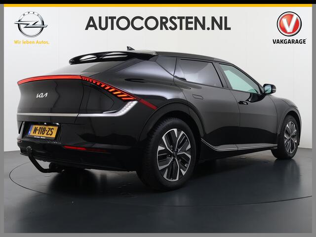 KIA EV6 Plus 77.4kWh SOH 100% Trekhaak Adap.Cruise Warmtepomp Leder+Ventilatie+Verwarming Meridian®-Surround Verwarmd Stuur+Achterbank Navi Camera's Android Auto Apple Carplay Pdc Stoel-Memory Elek.Achterklep Privacy Glas USB Bluetooth DAB ESP Lane Assist 1.600KG